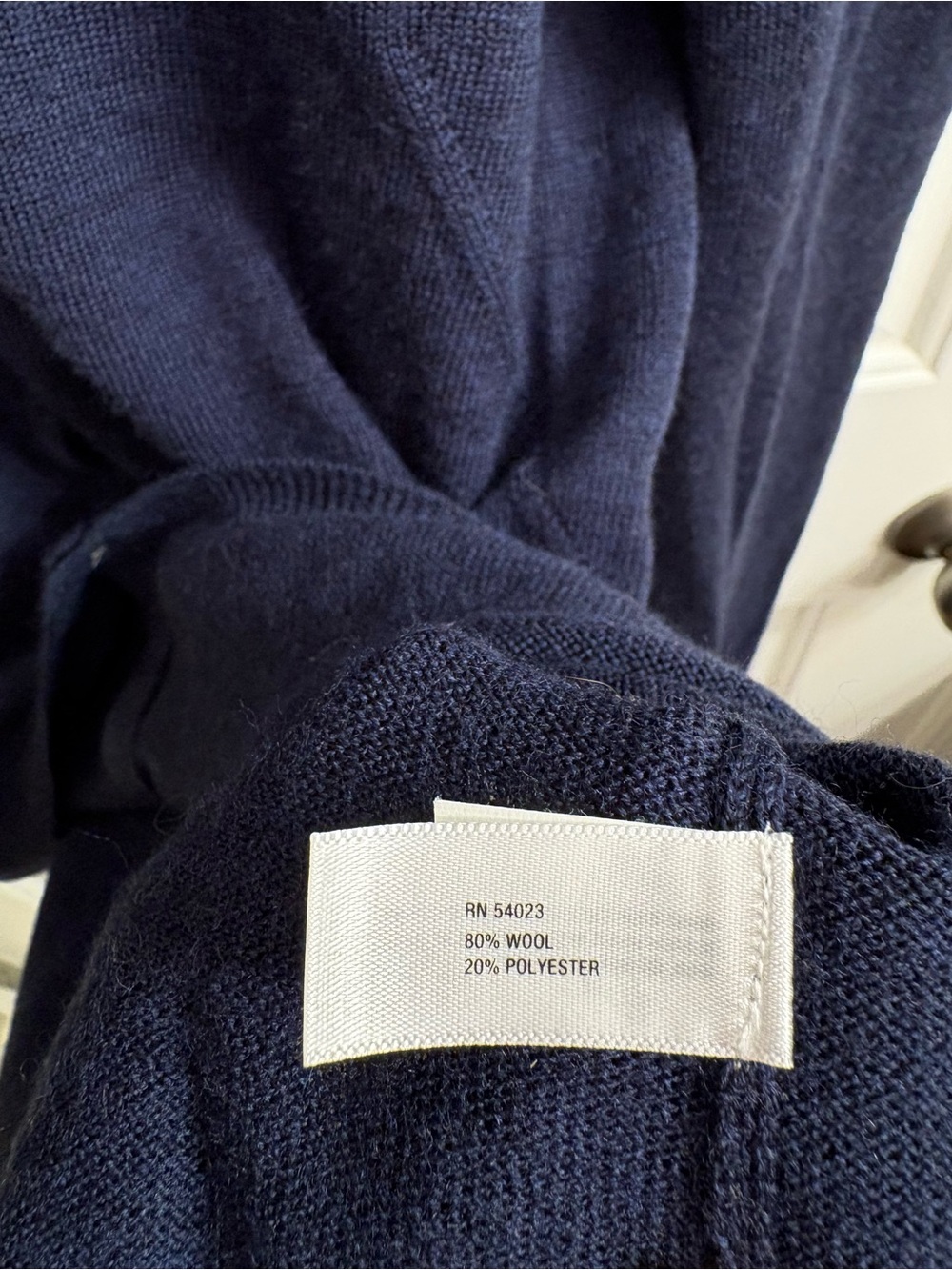 TALL Navy Button-Up Wool Blend Cardigan Sweater XL Tall - Picture 5 of 11
